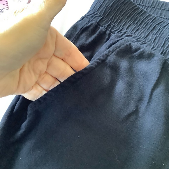Socialite Ankle Tie Pants Size XS Side Pockets Elastic Waist Black - Picture 7 of 9